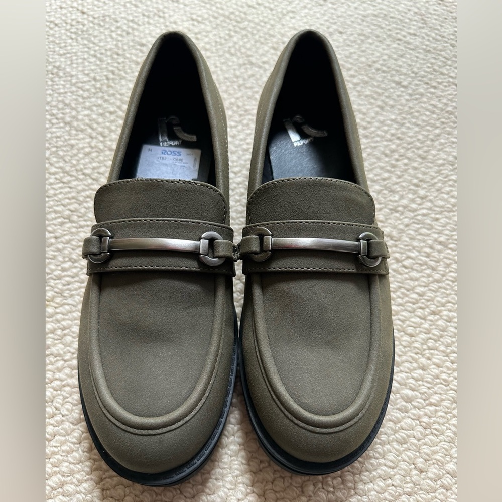 Green loafers NEW